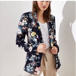 LOFT Open Floral Blazer